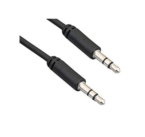 Lenovo Aux 3.5M Male To Male Gold Plated Stereo Audio Cable, 1.5M - Black