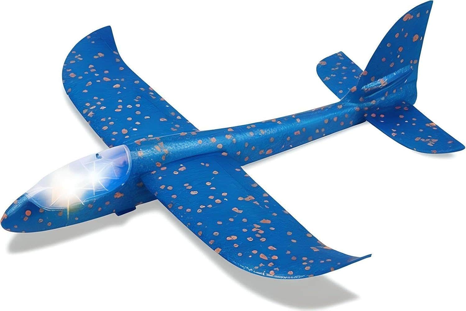 Fitto Foam Led Light Airplane, 17.5Inch - Blue