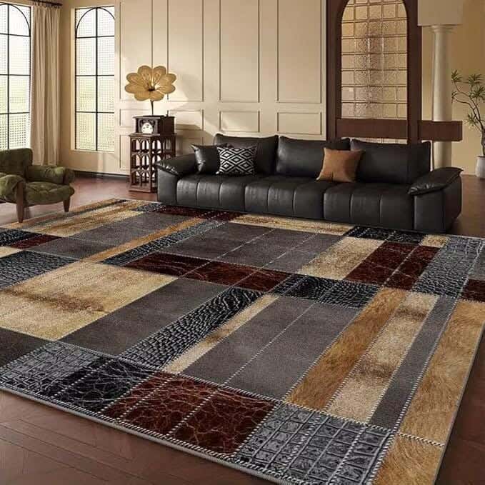 Line Sleep Dots Fabric Carpet protector, 200x300 cm - Multicolor