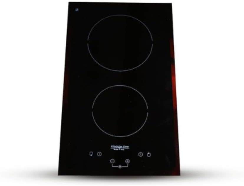 Kitchen Line ZP.VT2004 Built In Electric Hob, 2 Burners, 30 cm - Black