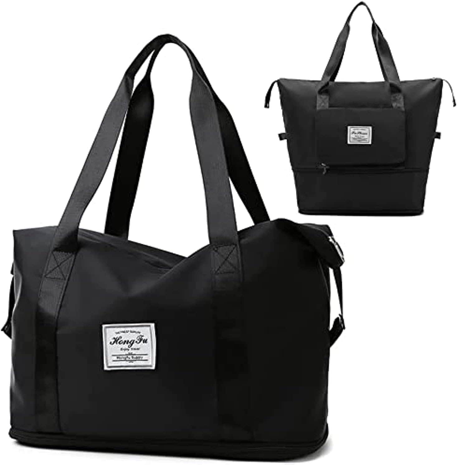 Mxm Expandable Travel Duffel Bag - Black