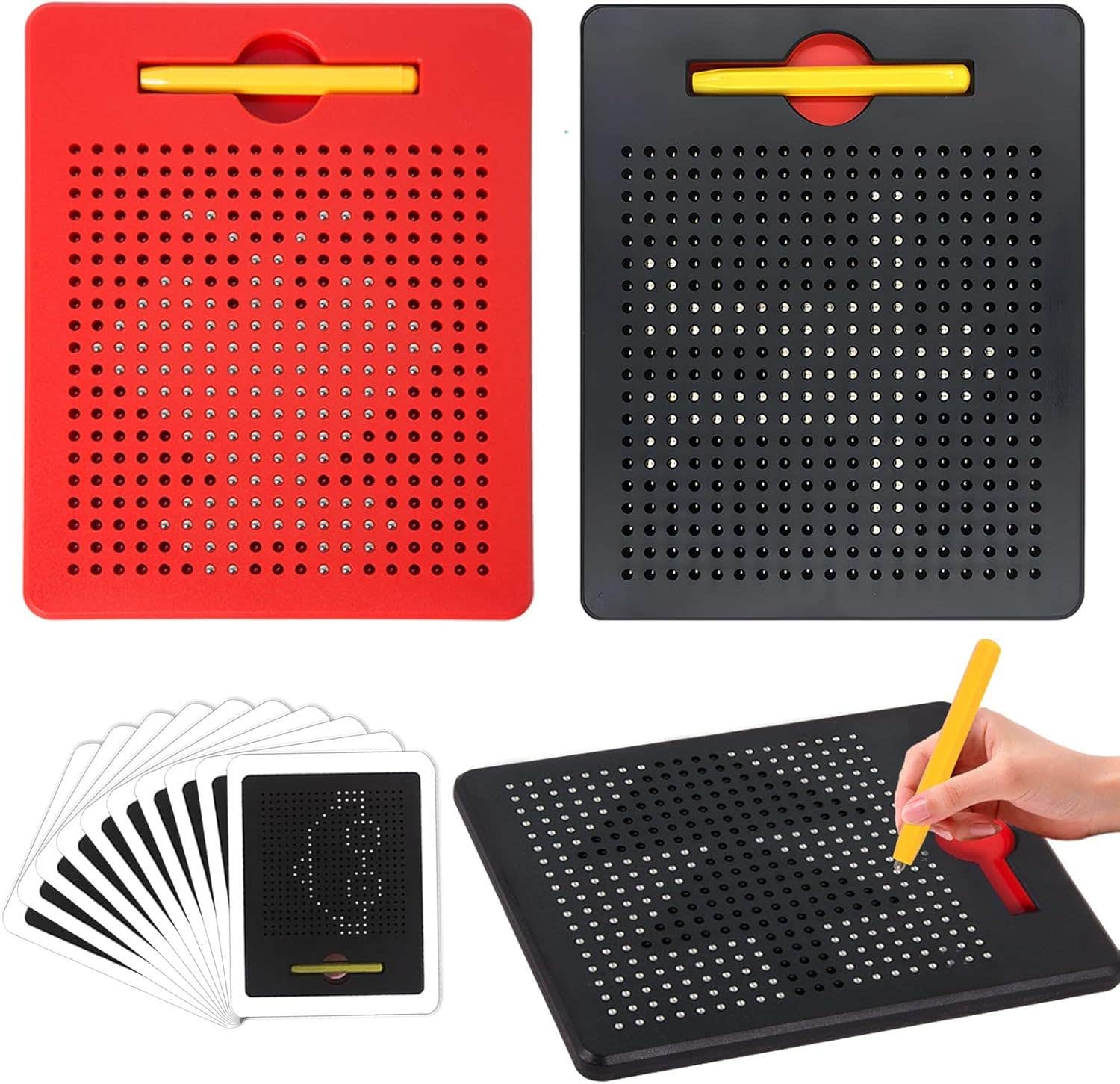 Loepenle Educational Design Plastic Magnetic Drawing Board, 2 Pieces - Multicolor