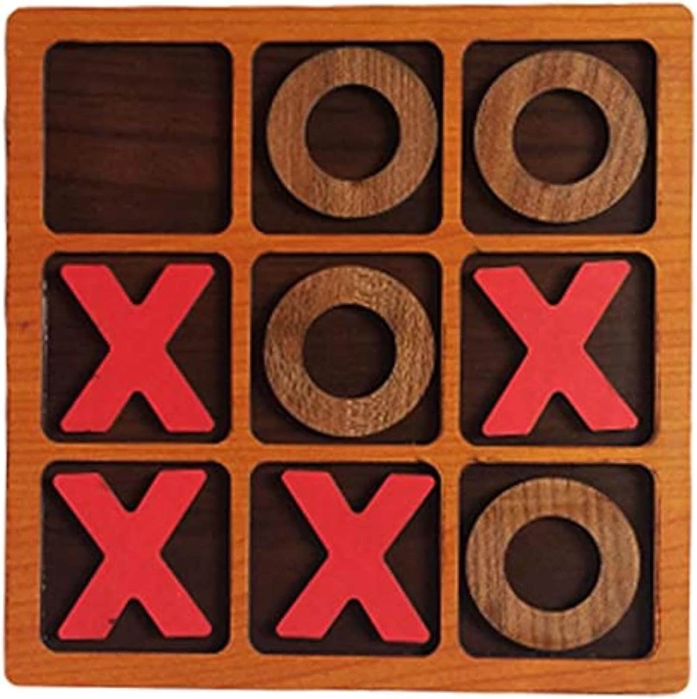 Educational Design Wood X O Game - Multicolor