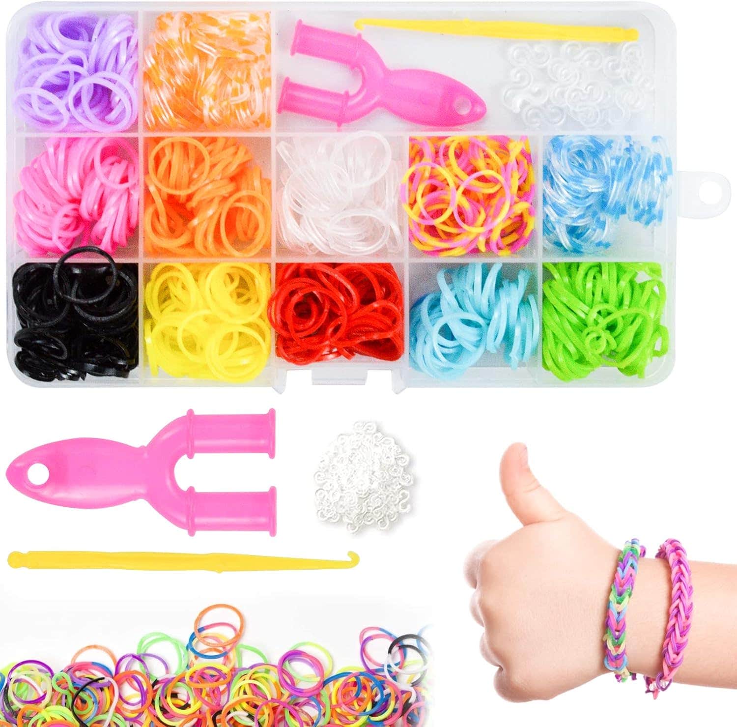 Mlife Rubber Loom Bands Set, 600+ Pieces - Multicolor