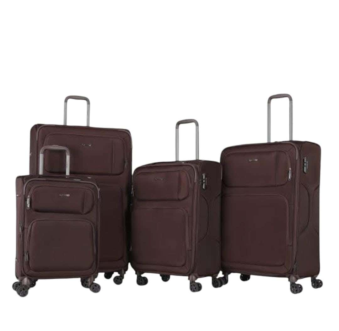 Nour Shopping Travel Bag Set, 4 Pieces, Fabric - Brown