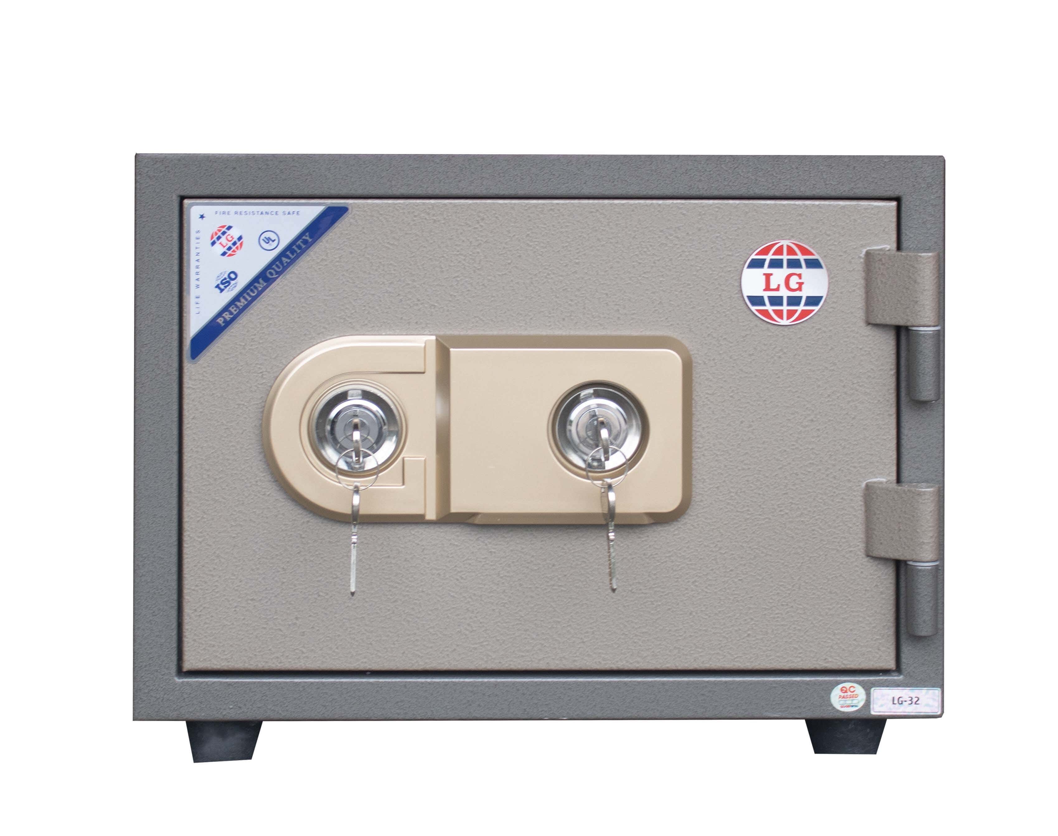 Lotfy Group LG Armored Steel Safe Weighing 42 Kg, 32.5 × 42 × 36.8 cm - Beige