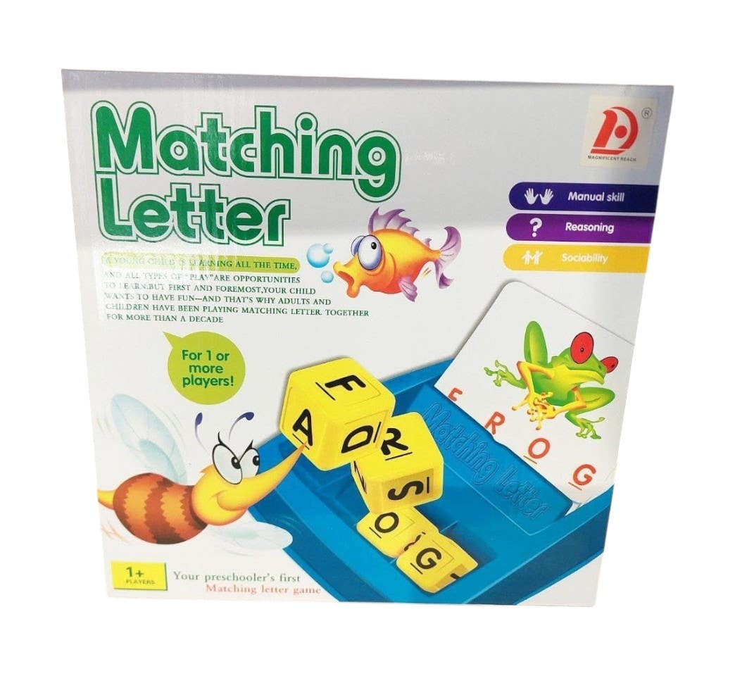 Pattern Matching Design Wood Educational Puzzle Toy - Blue Yellow