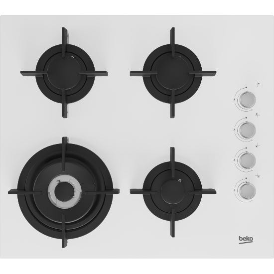 Beko Built-in Gas Hob, 4 Burners, 60 cm, HILW 64122 SWE - White