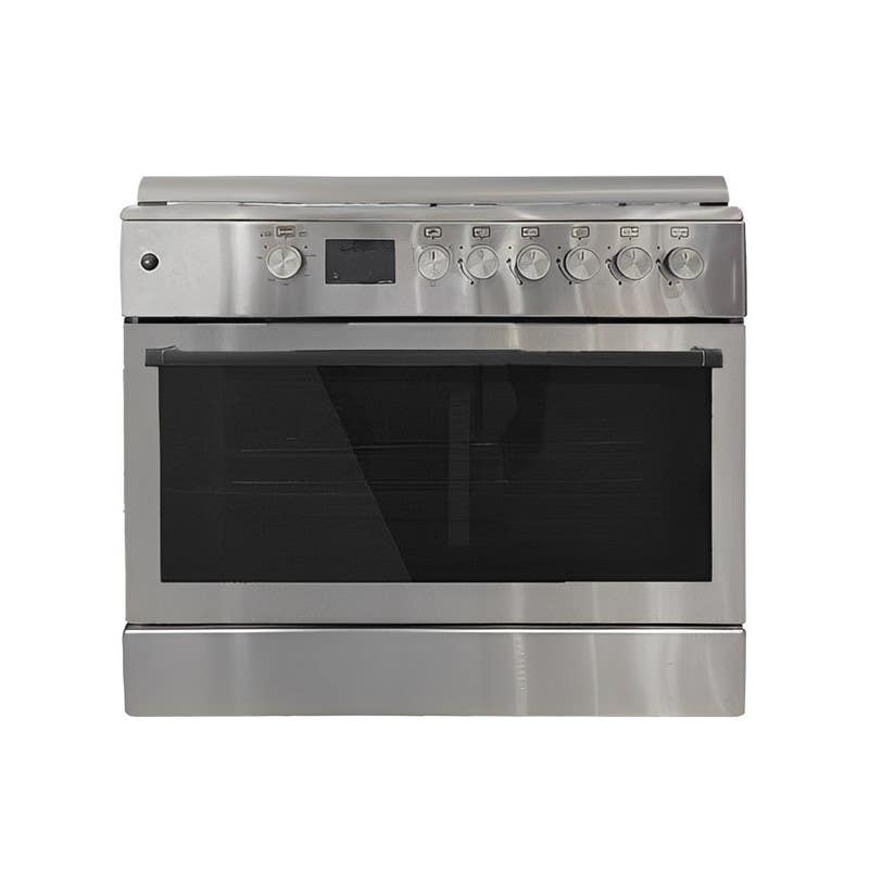 White Line F9S50GF-HIXOD Digital Gas Cooker, 5 Burners, 60x85x90 ​​cm Silver