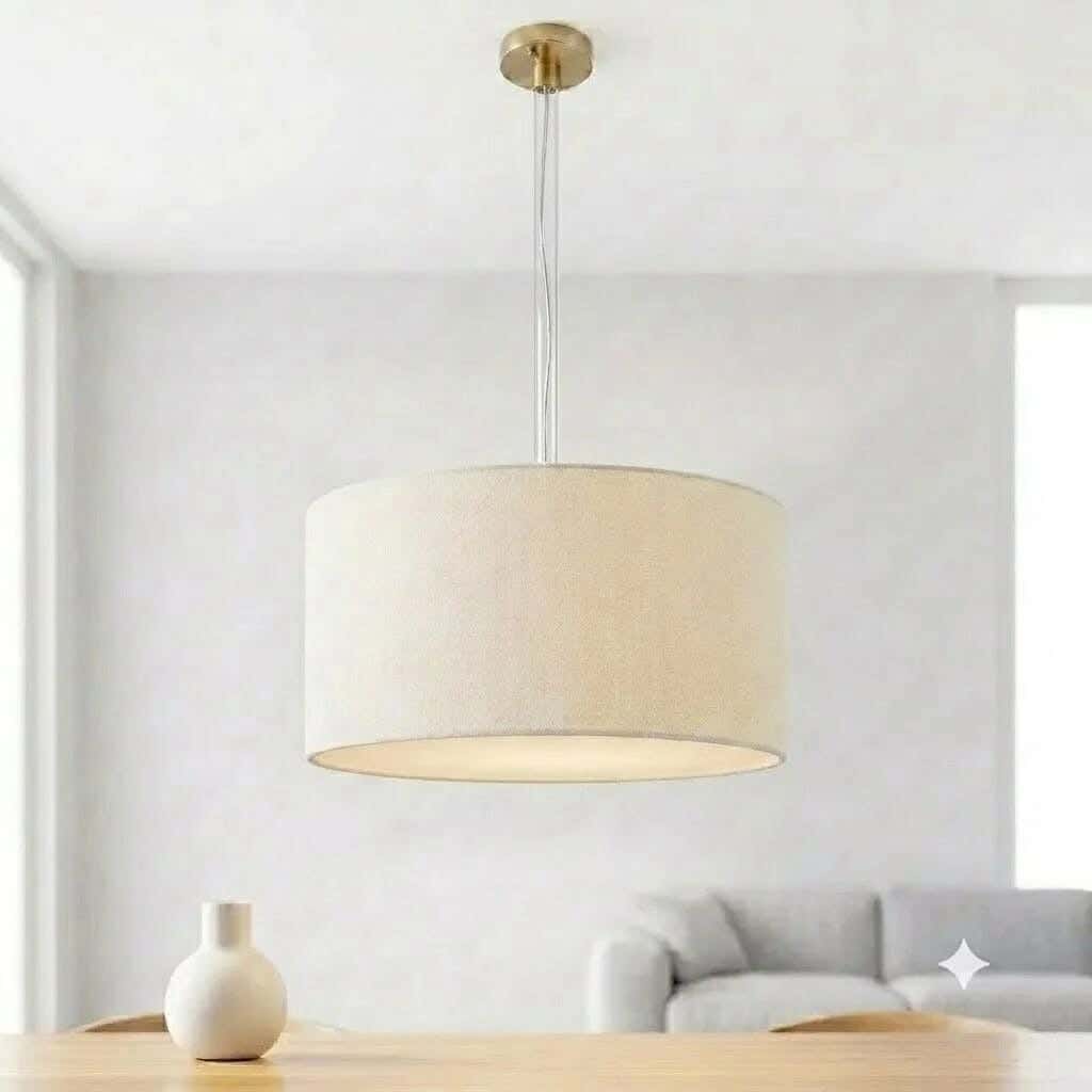Joky Metal And Fabric Ceiling Chandelier, 30×45×30 cm - Off-White