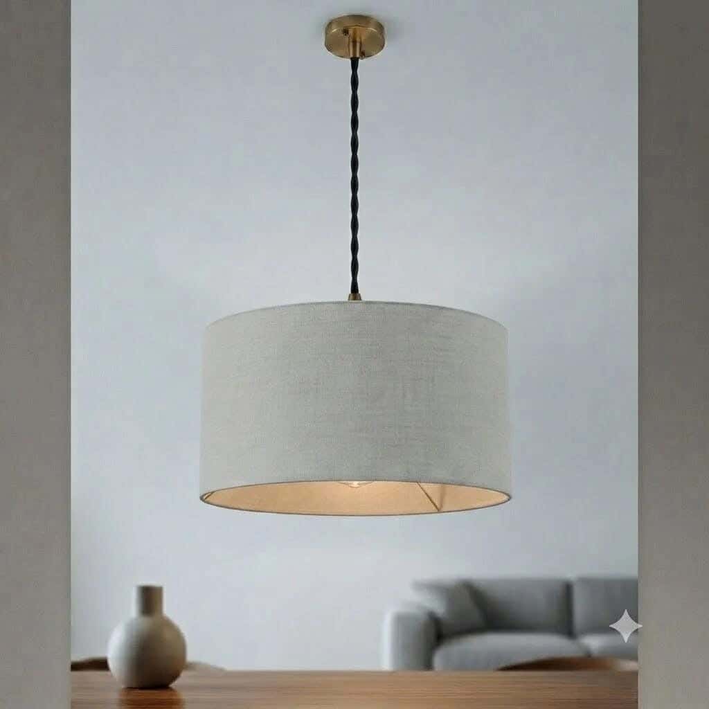 Joky Metal And Fabric Ceiling Chandelier, 30×45×30 cm - Gray