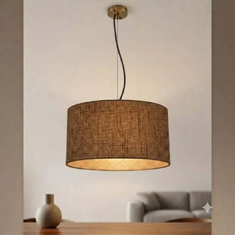 Joky Ceiling Lamp Made Of Metal And A Cloth, 30×45×30 cm - Shamin Asali