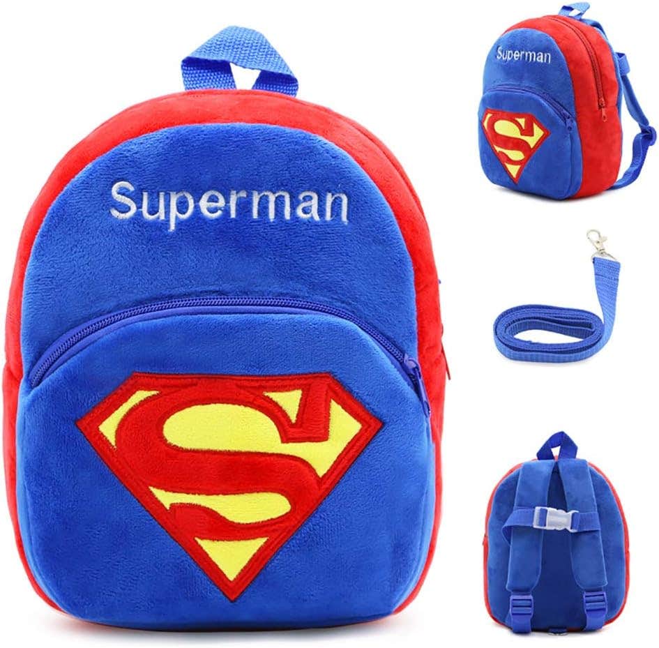 Everest Super Man Cute Toddler Backpack for Kids - Blue Red