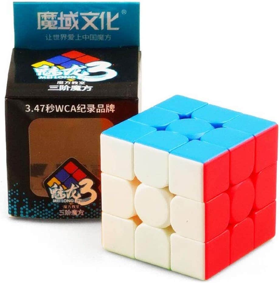 Chamoka Stickerless Design Plastic Puzzle Cube, 3x3 - Multicolor