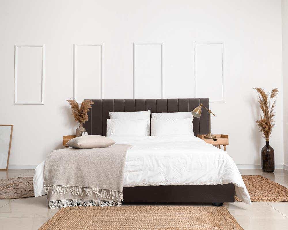 Beech & Counter Wood Cabotine Bed, 120x120x195 cm - Brown