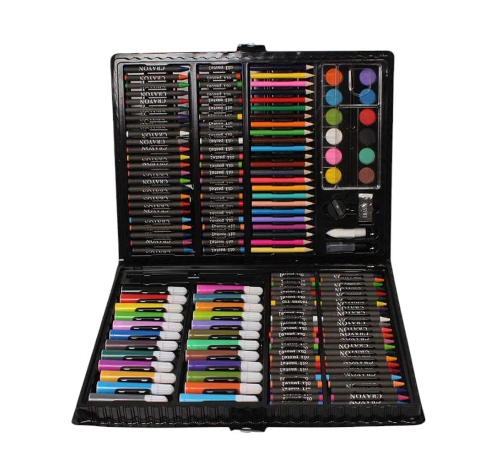 Portable Art Coloring Set, 168 Pieces - Multicolor