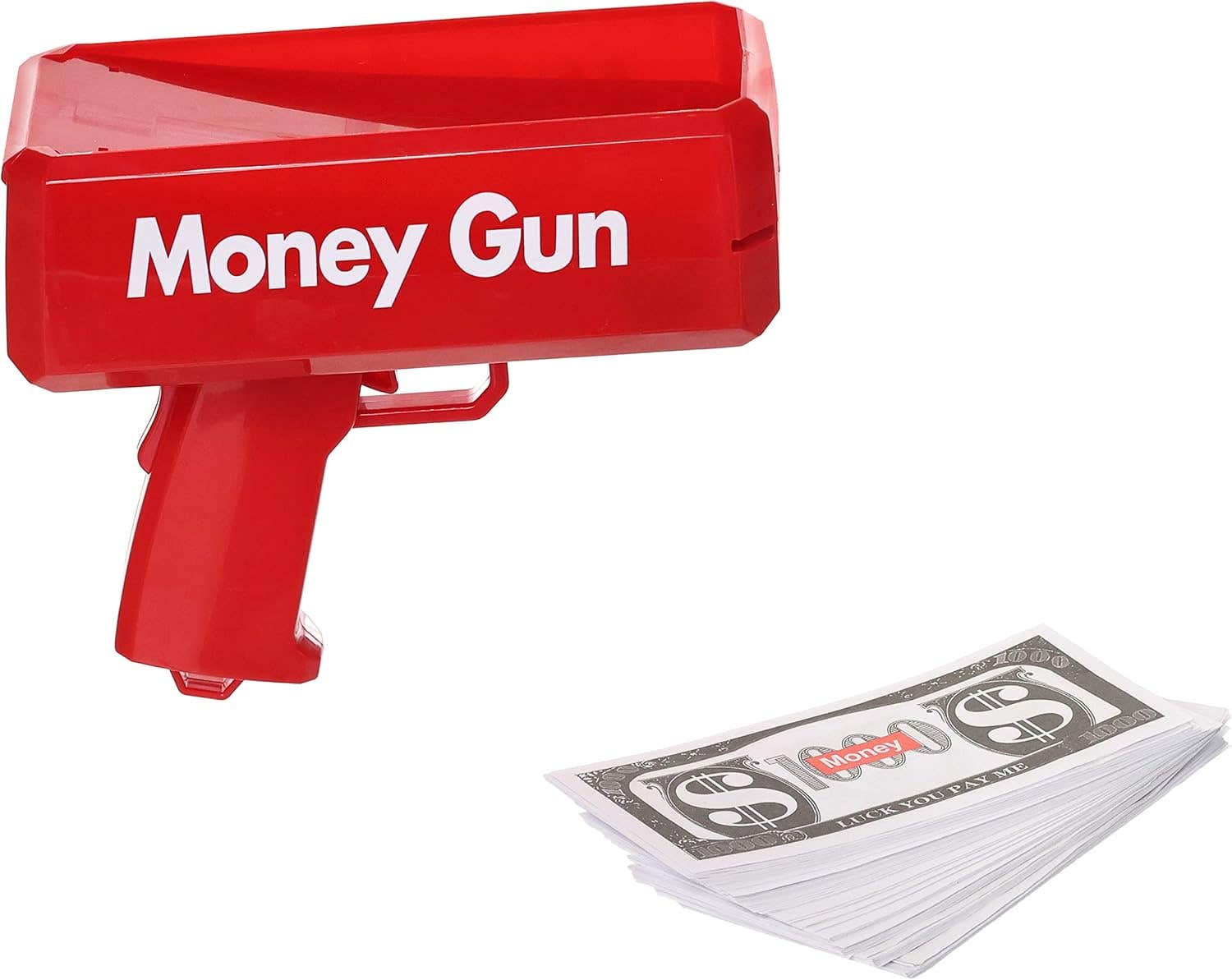 Plastic Money Penalty Gun - Red