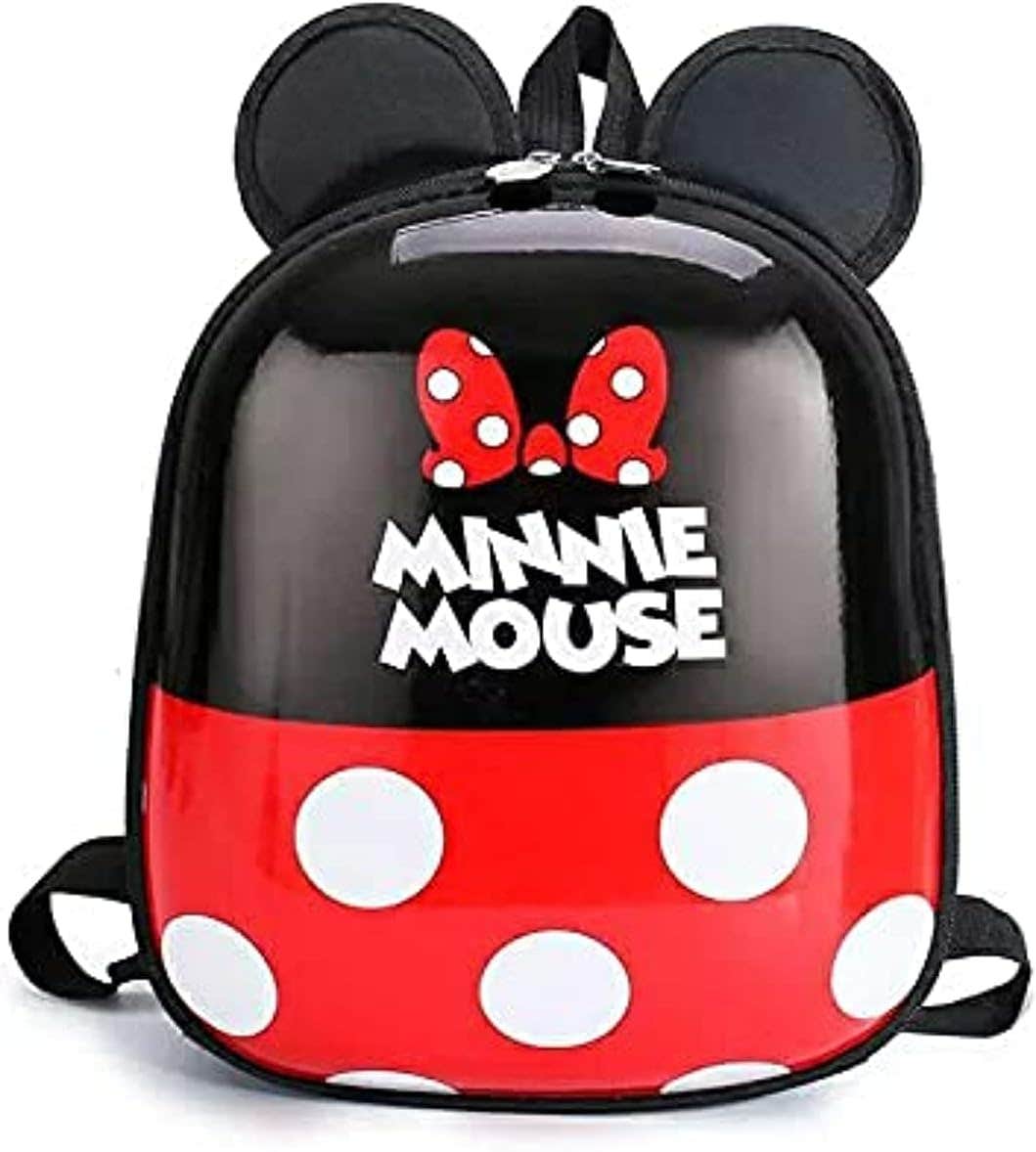 Cartoon Kids Backpack - Red Black