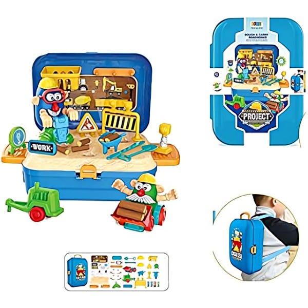 Bowa Dough and Carry Roadworks Toy, 42 Pieces, 3+ Years, Multicolor