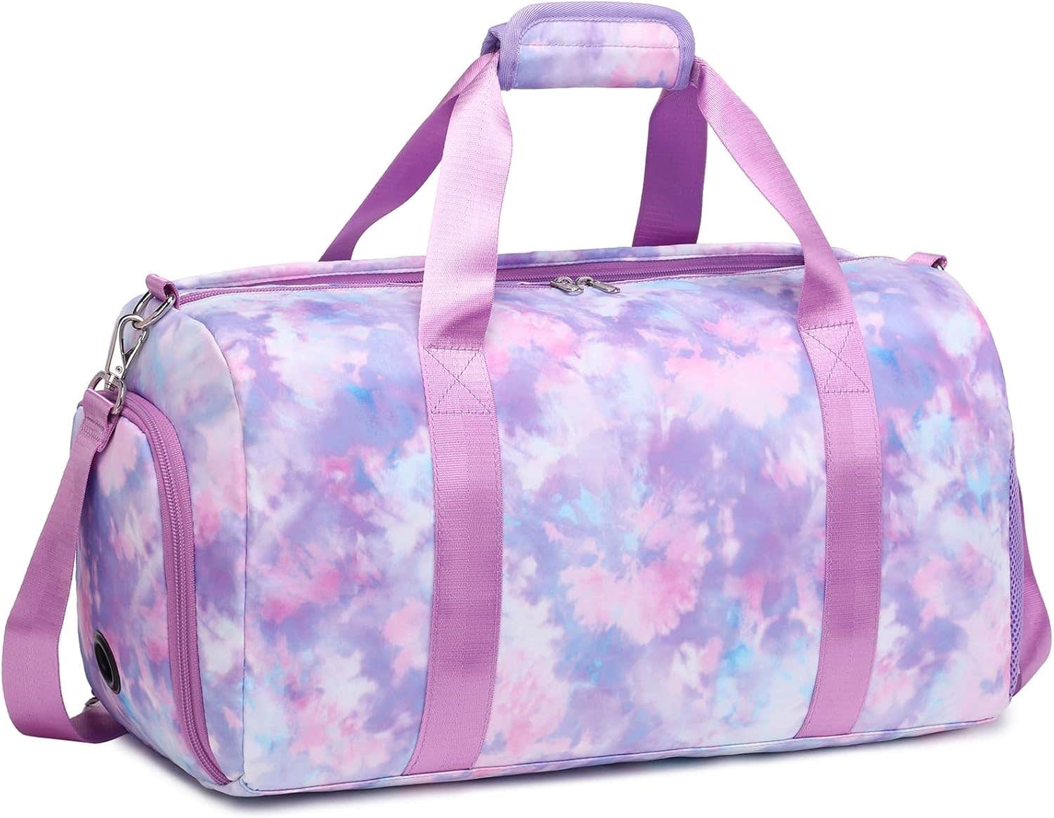 Kimwadalh Waterproof Fabric Travel Duffel Bag - Purple