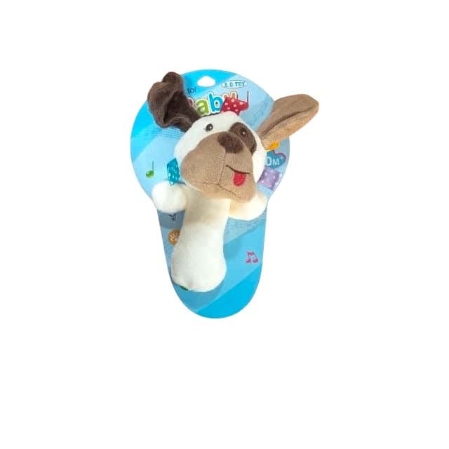 Alsafwa W25-40-3 Soft Dog Toy for Unisex Children - White Brown