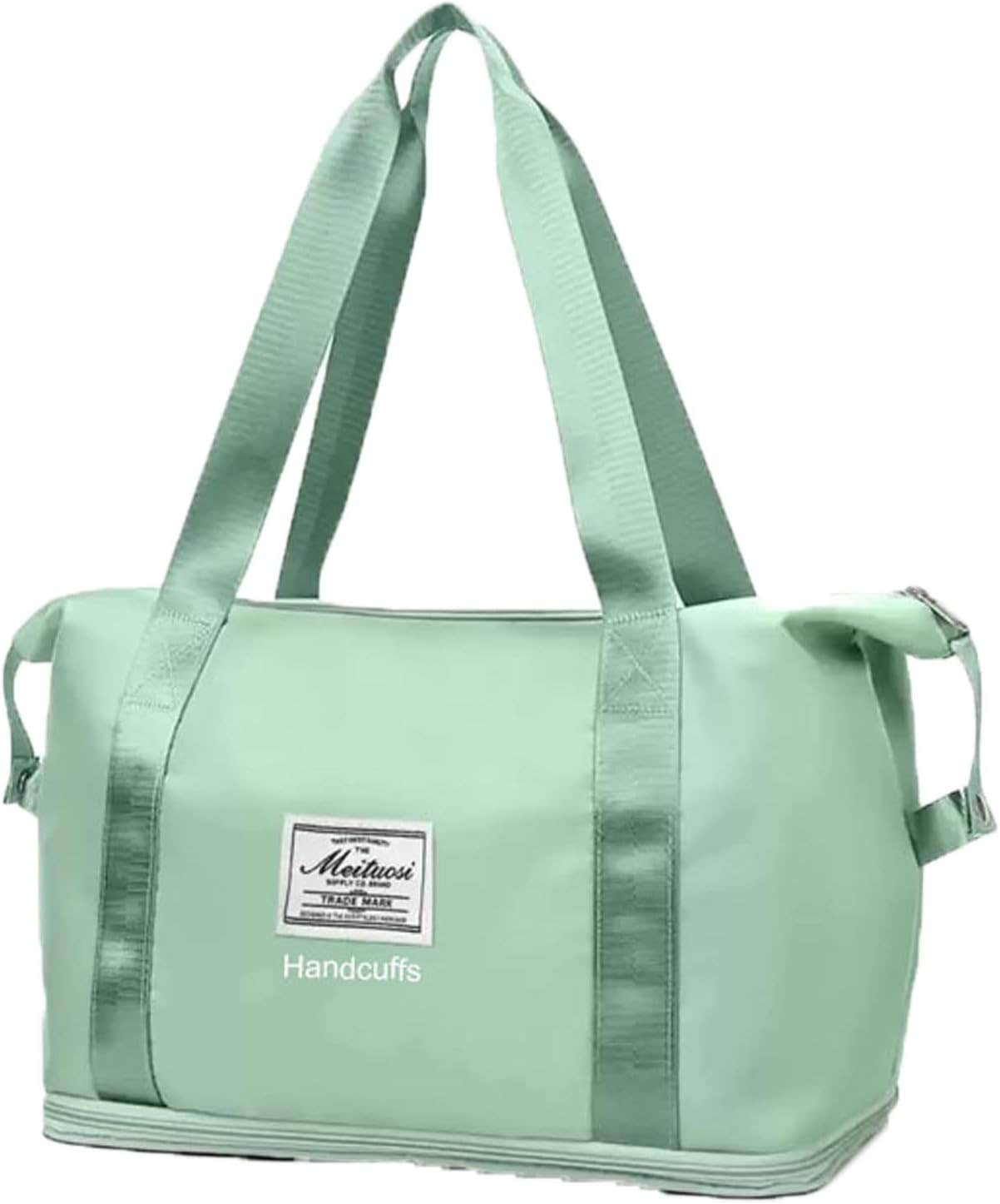 Handcuffs Foldable Waterproof Travel Duffel Bag - Green
