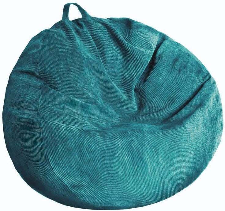 Modern Bean Bag, Sabia Fabric, 60x70x90 cm - Turquoise