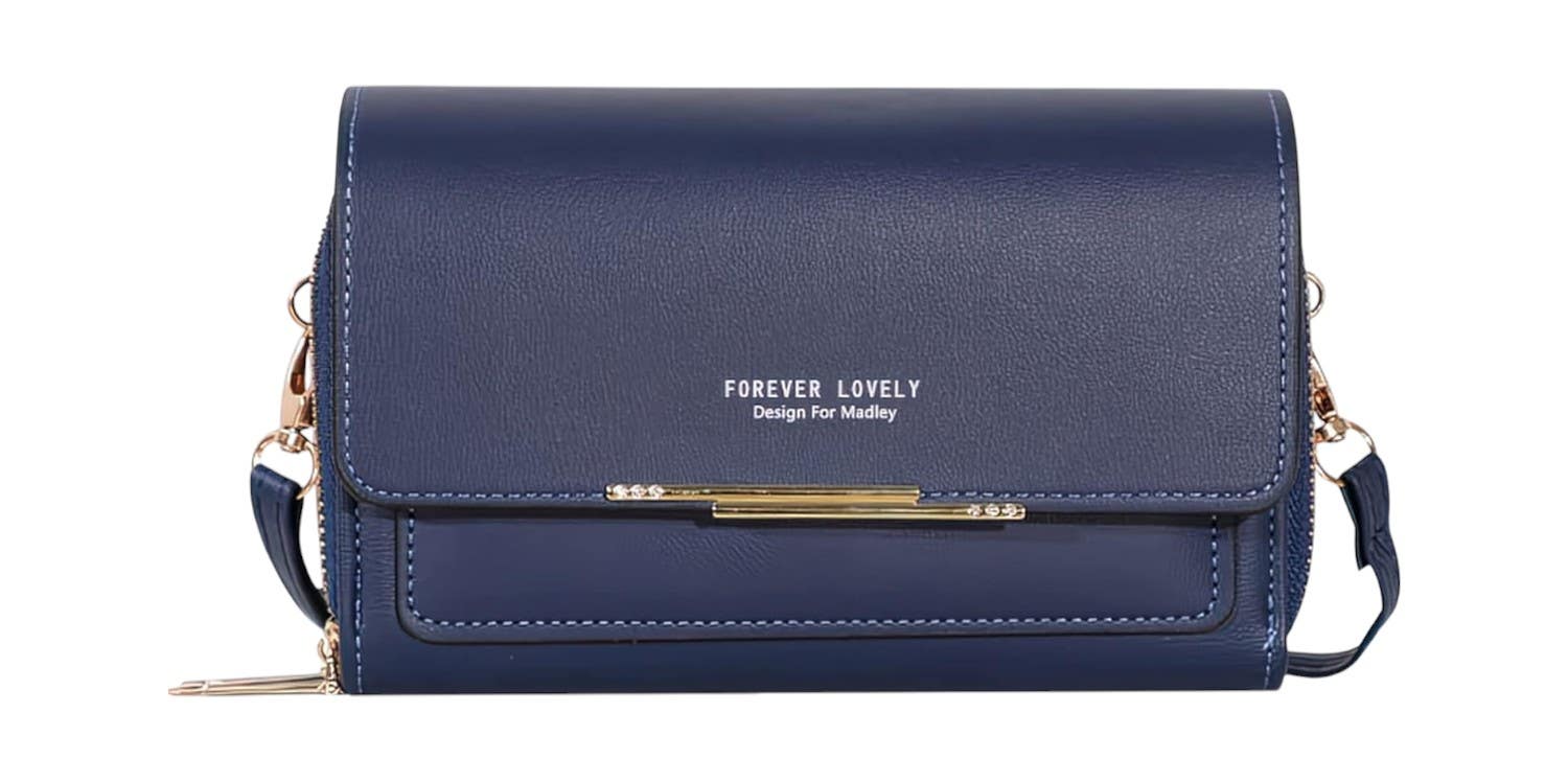 Blisvivi Ladies Pu Leather Small Shoulder Bag - Blue