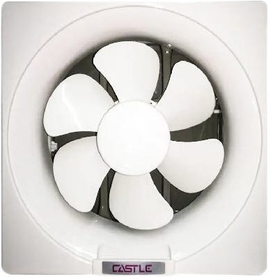 Castle VF4020 Ventilating Fan, 20 cm, 6 Blades - White