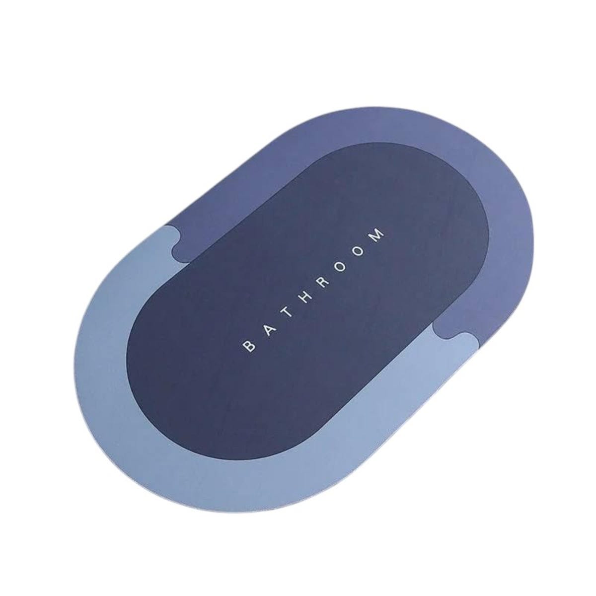 Non-Slip Rubber Bath Mat - Blue
