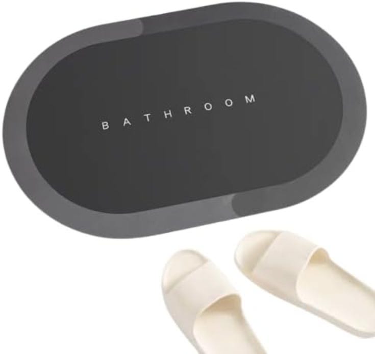 Non-Slip Rubber Bath Mat - Black