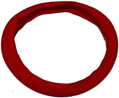 Soft Non-Slip Silicone Car Steering Wheel Cover - Red