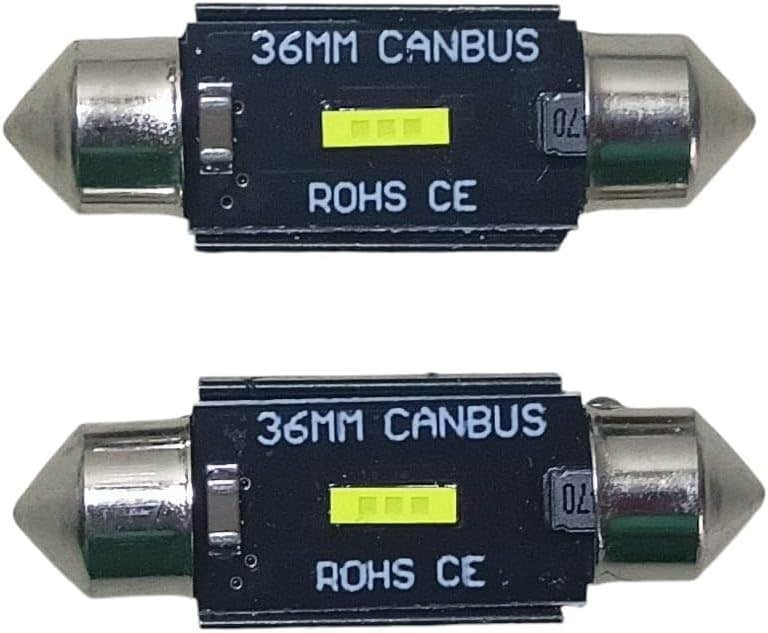 Canbus Car Interior LED Lights, 36Mm, 2 Pieces - Black