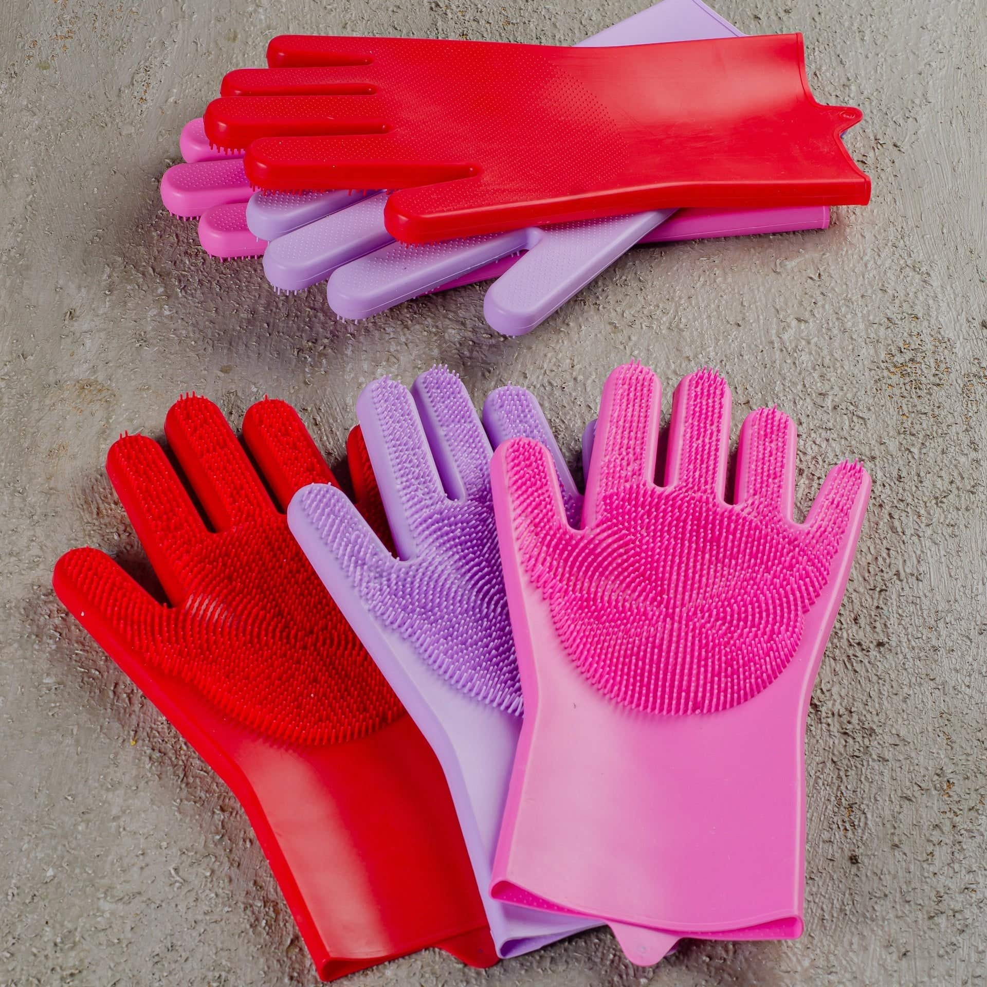 Homepro Magic Silicon Cleaning Glove, 2 Pieces - Multicolor