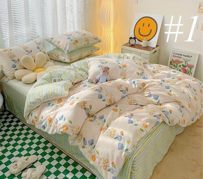 Kids Bedding Set, Egyptian Mixed Cotton, Flat Sheet, 3 Pieces - Multicolor