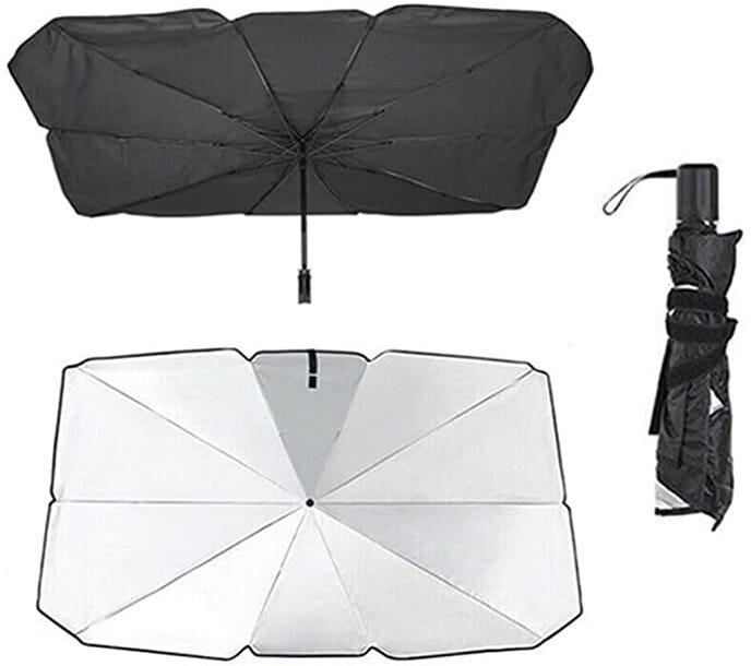 Windshield Sun Visor, For Protection From Ultraviolet Radiation, Compatible With Bmw Cars - Black