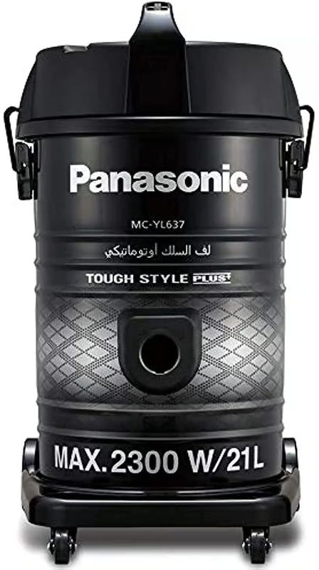 Panasonic MC-YL637 Barrel Vacuum Cleaner, 2300 Watt, 21 Liter - Black