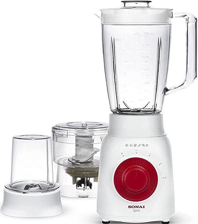 Sonai MAR-2500 Electric Blender, 500 Watt, 1.5 Liter - White