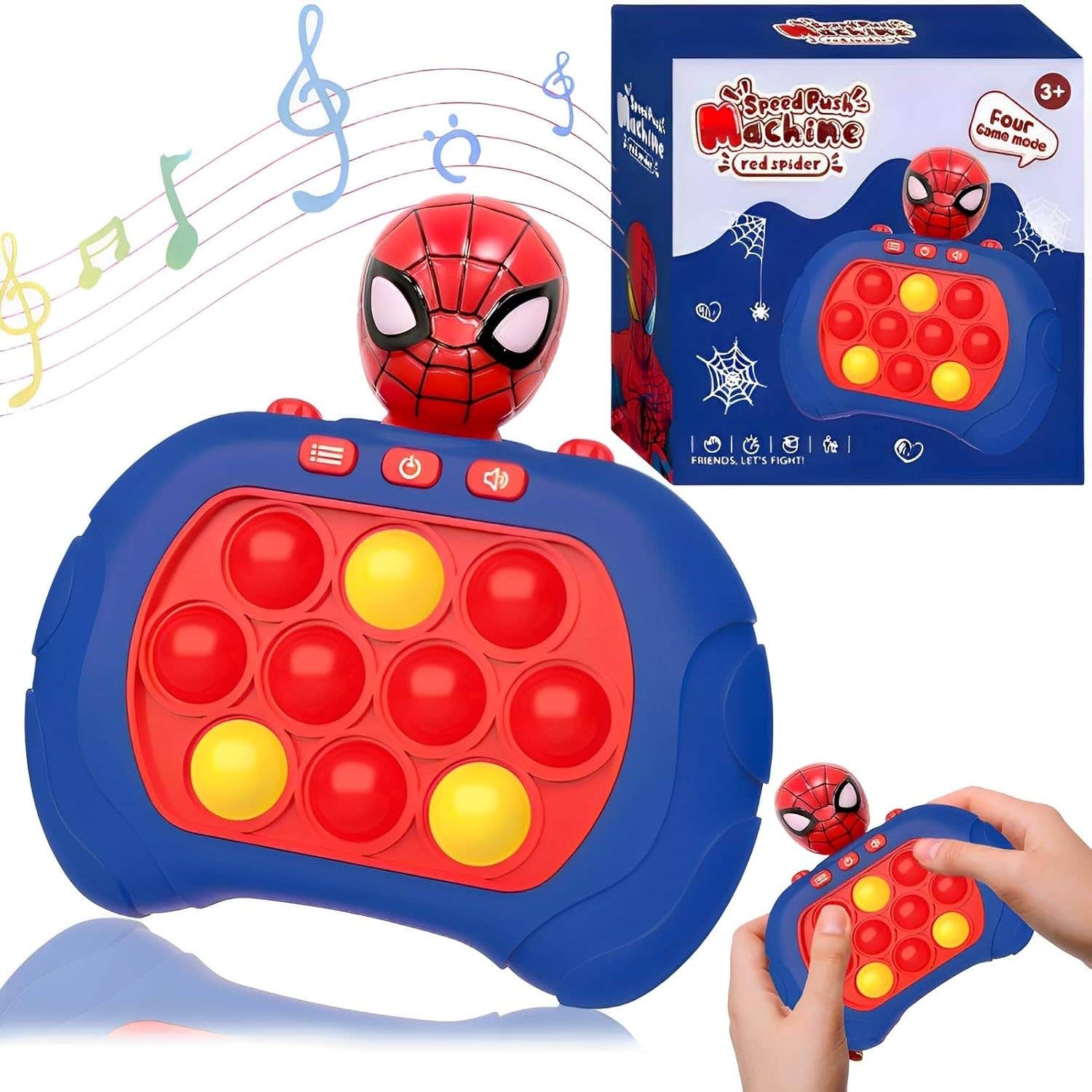 Ycaaeo Light Up Design Plastic Pop Pop It Fidget Toy - Blue Red
