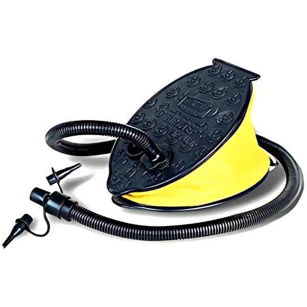 Bestway Foot Air Pump, 29 x 22 cm, 4200 cc Air Chamber, 3 Valve Adapter, Black Yellow - 62005