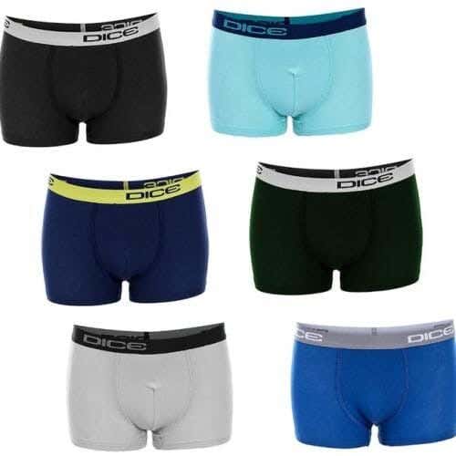 Dice Cotton Men Boxer Set, 6 Pieces - Multicolor