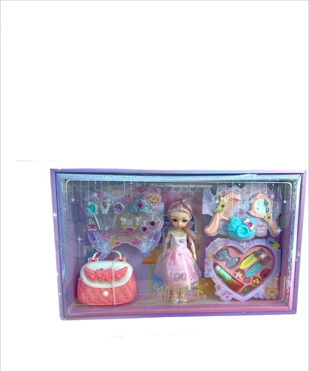 Alsafwa T-307 Doll With Makeup Toy for Girls - Multicolor