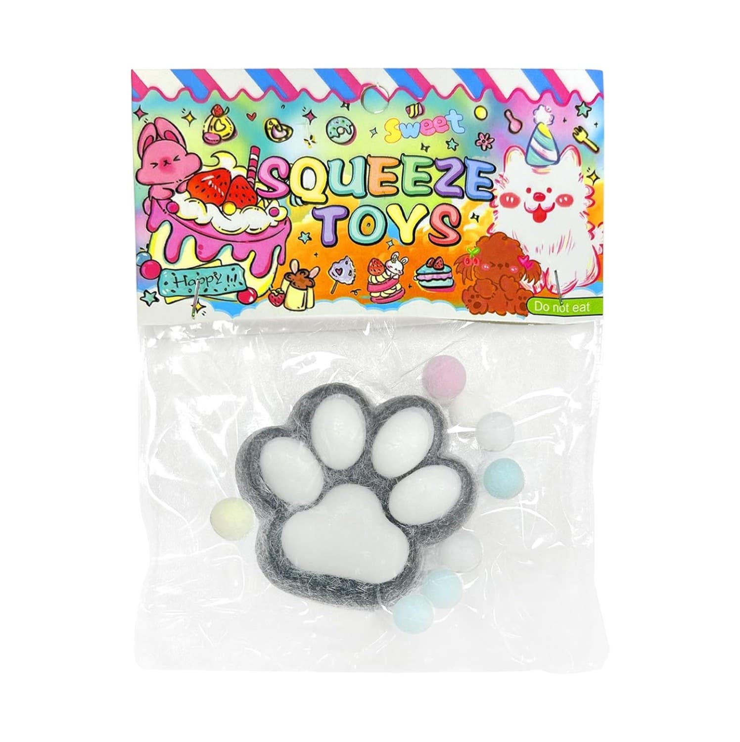 Fortivae Soft Design Silicone Squishy Toy - Black White