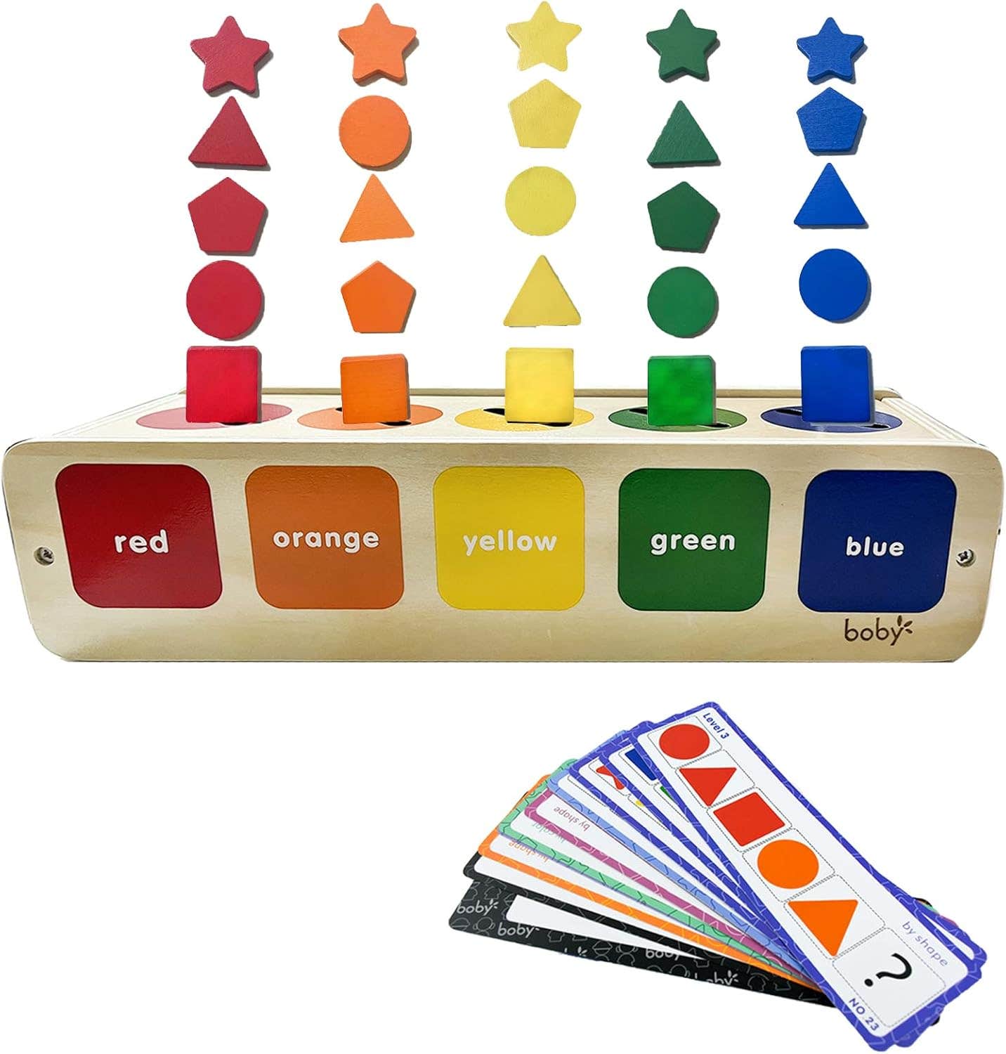 Tizund Educational Design Wood Matching Toys, 25 Pieces - Multicolor