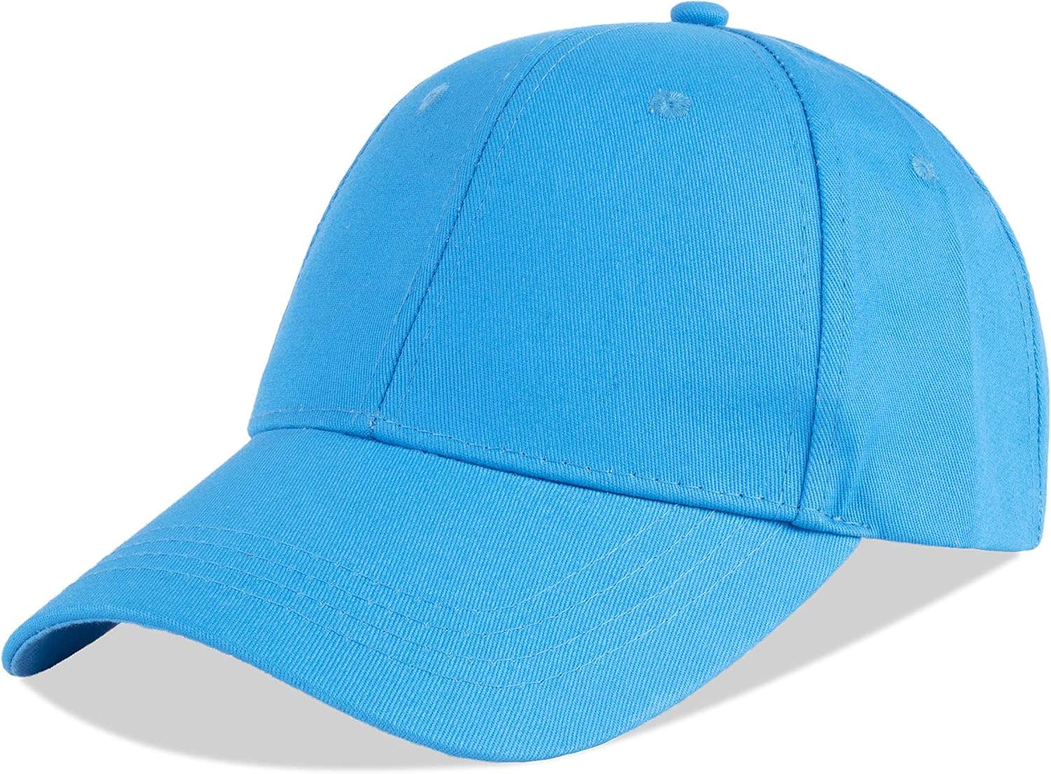 Langzhen Adjustable Cotton Baseball Cap, L - Light Blue