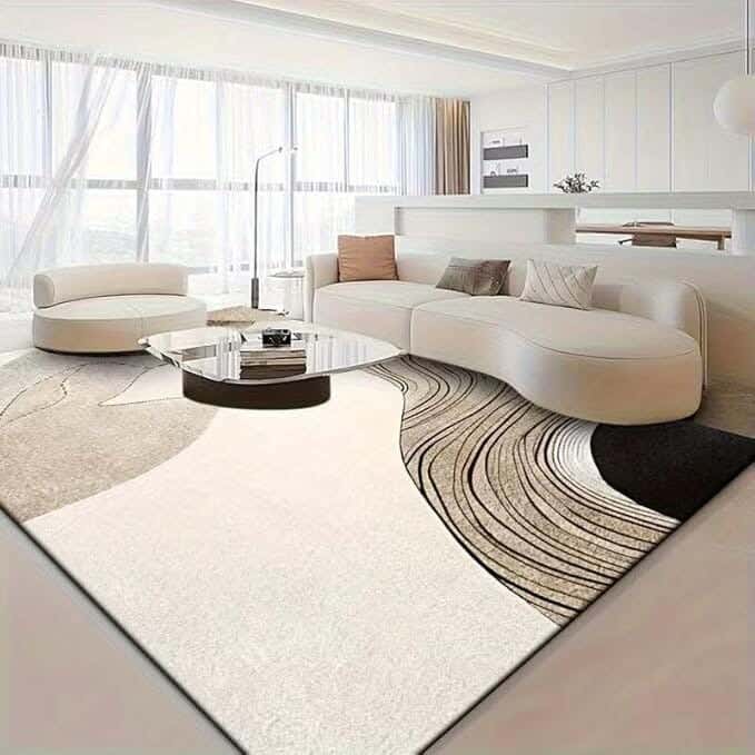 Line Sleep Dots Fabric Carpet protector, 200x300 cm - Multicolor