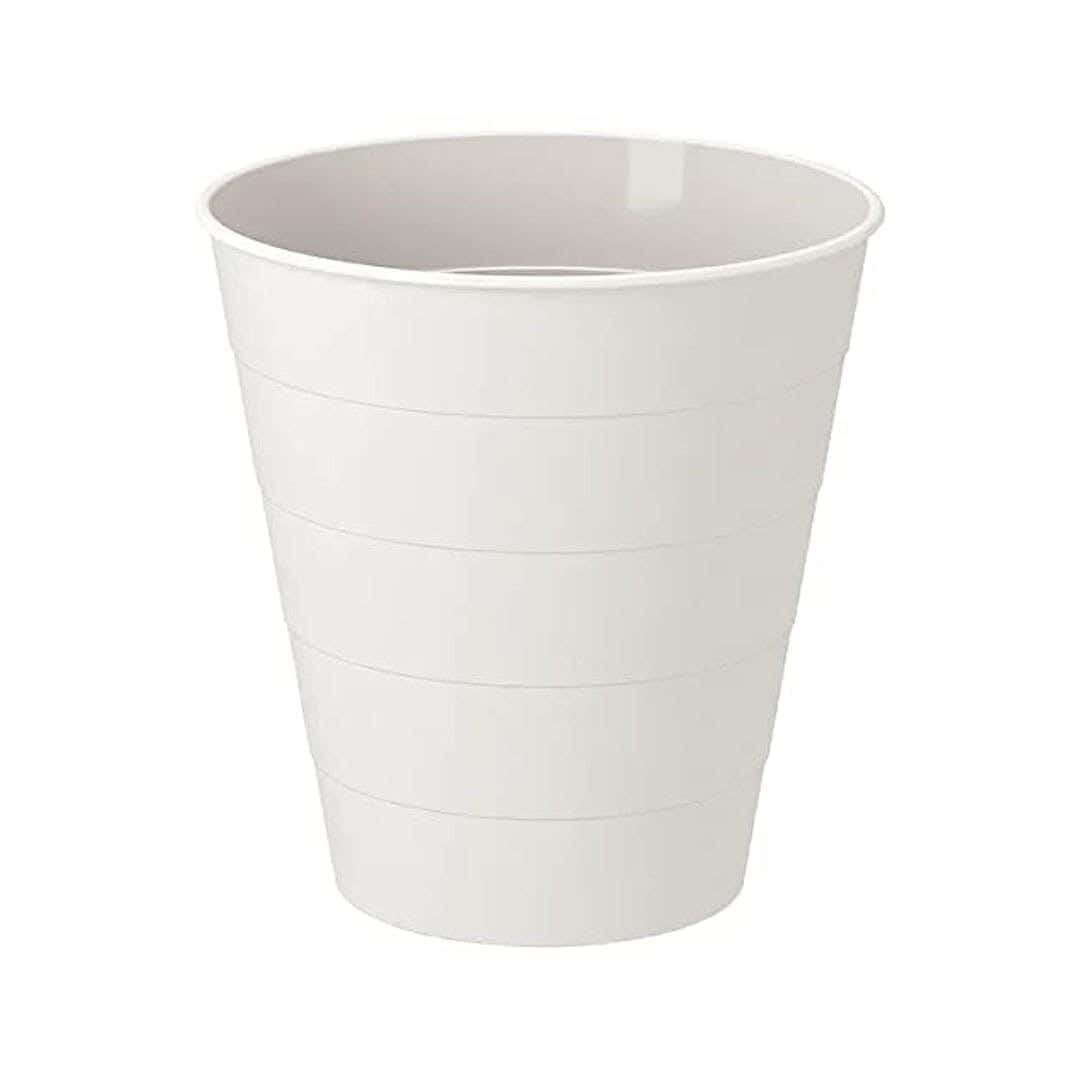 Plastic trash can, 10 liters - white
