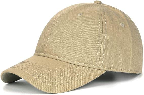 Langzhen Adjustable Cotton Baseball Cap, L - Khaki