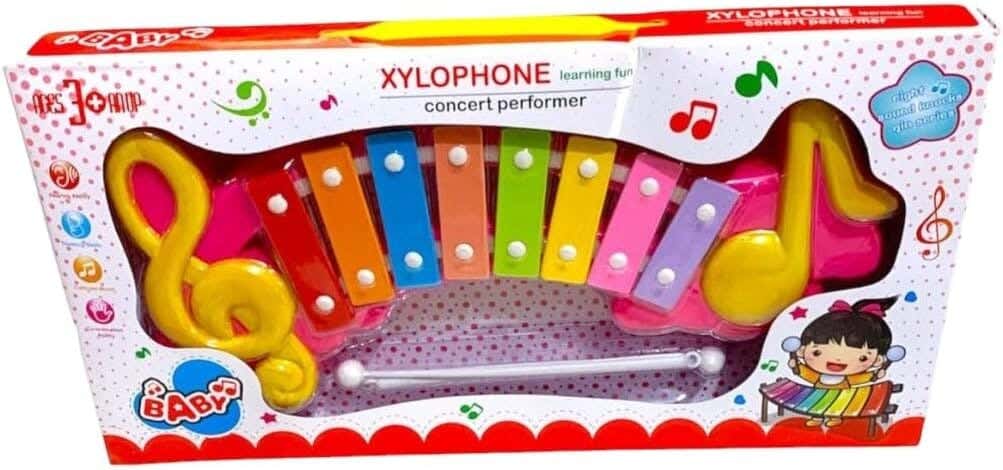 Alsafwa W35-15 Large Plastic Xylophone Toy for Kids - Multicolor