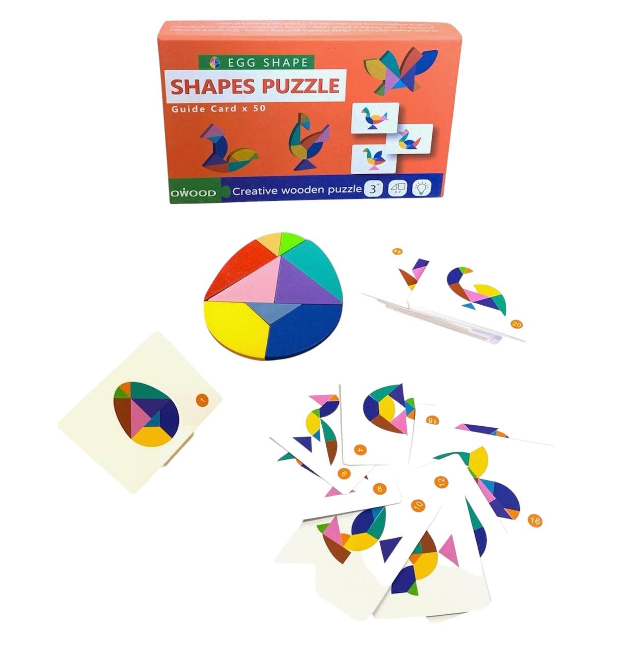 Alsafwa W26-138-1 Shapes Puzzle for Unisex Children - Multicolor